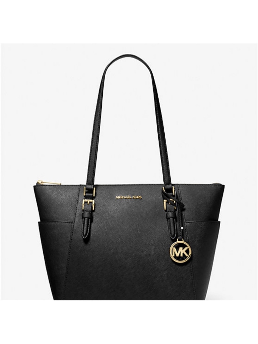 MICHAEL KORS Jet Set Large Black Saffiano Leather Tote Bag